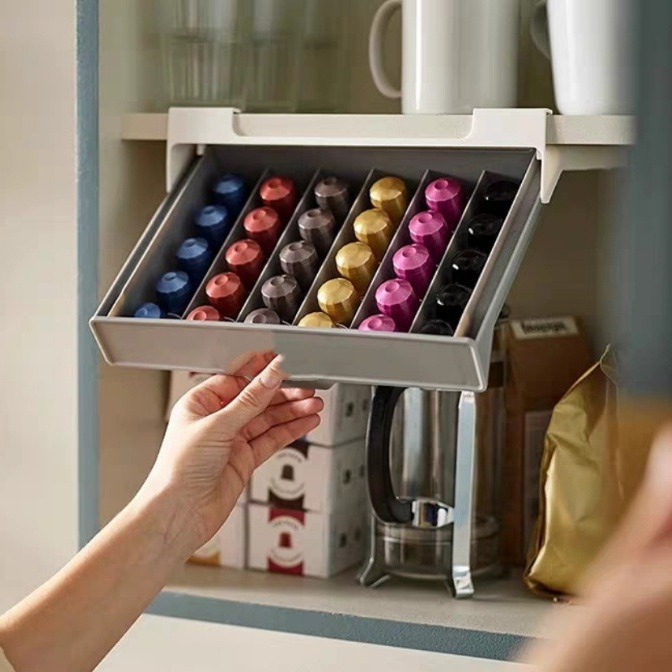 Coffee Equipment Rack - Koffiecapsulehouder Capsule Koffie Theezakje Opbergrek Lade