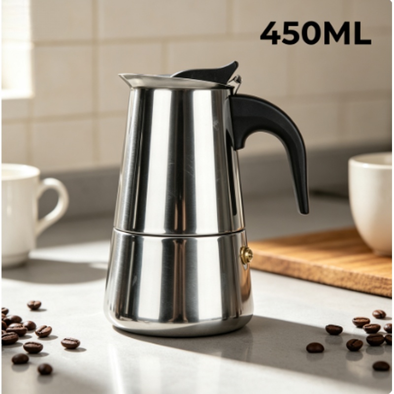 Coffee Equipment Wholesale - Multi-Cup RVS Moka Pot Espresso Maker