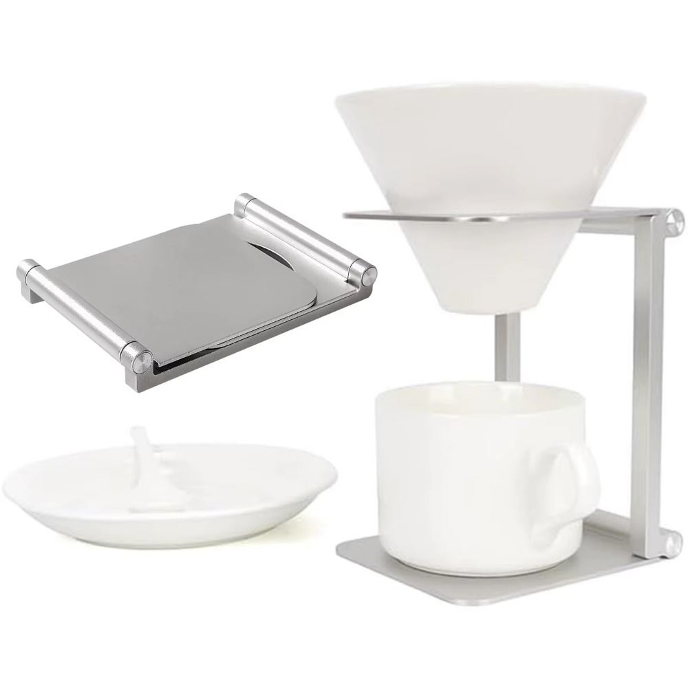 Coffee Equipment Rack - Roestvrijstalen koffiedruppelhouder Opvouwbare lichtgewicht espresso-machinebeugel Compact