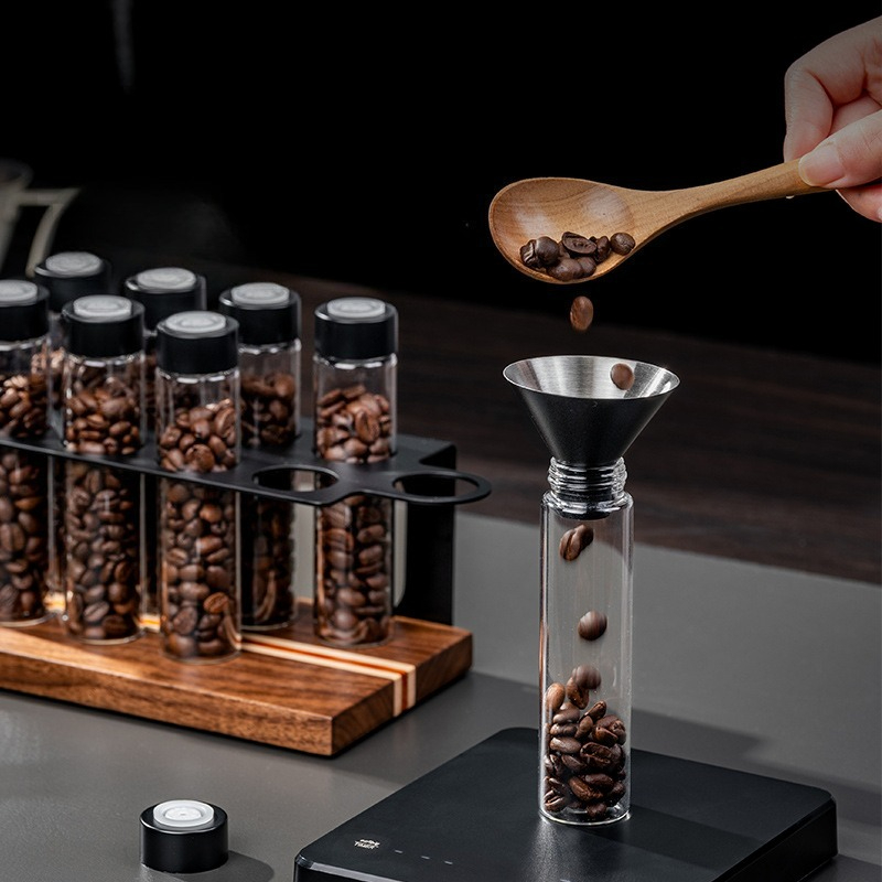 JUSTINLAU Glazen koffiebonenop - Coffee Equipment Rack recensie en prijs