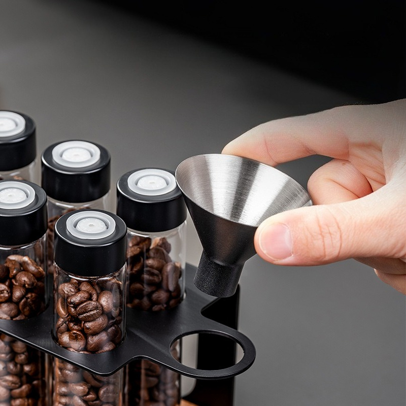 JUSTINLAU Glazen koffiebonenop - Coffee Equipment Rack recensie en prijs