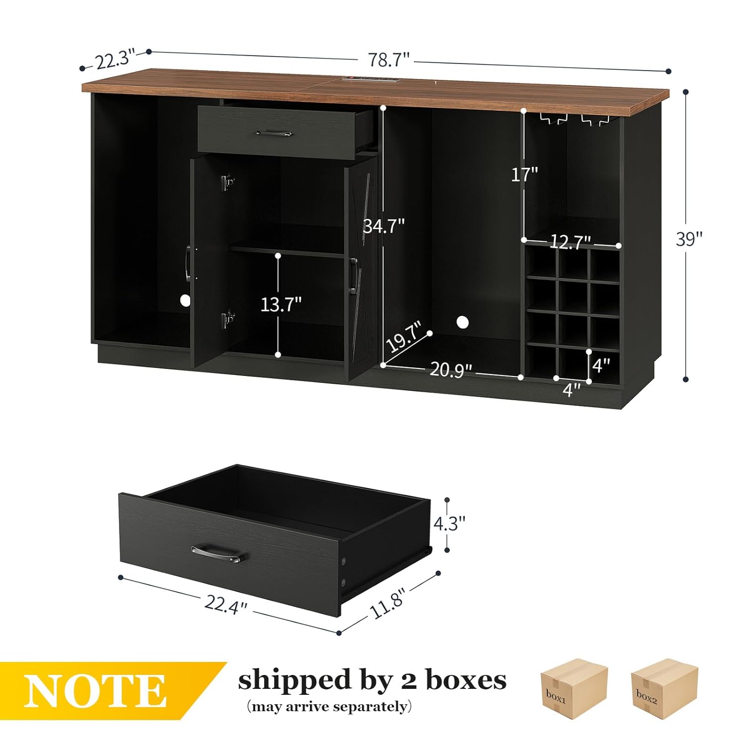 78,74 inch grote koffiebar-kas - Coffee Equipment Rack recensie en prijs