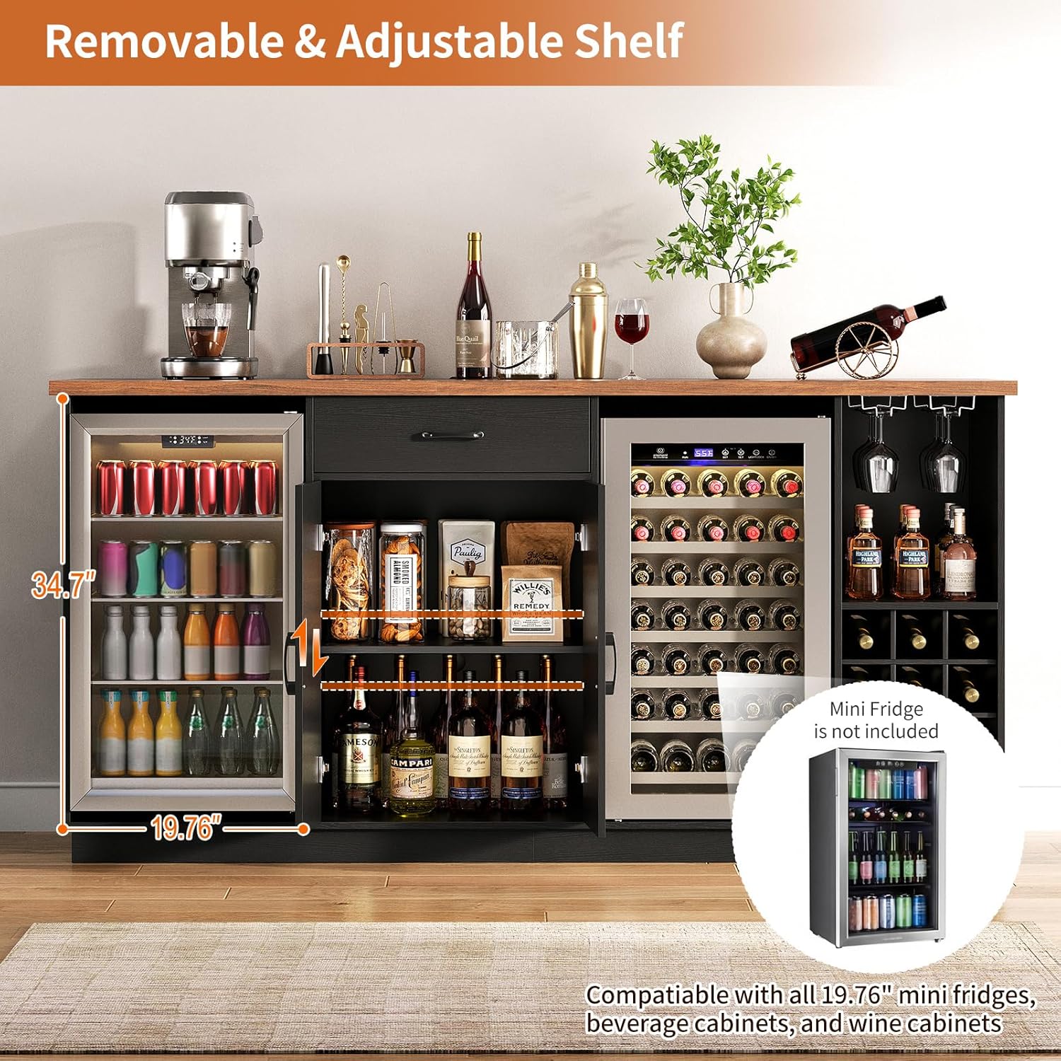 78,74 inch grote koffiebar-kas - Coffee Equipment Rack recensie en prijs