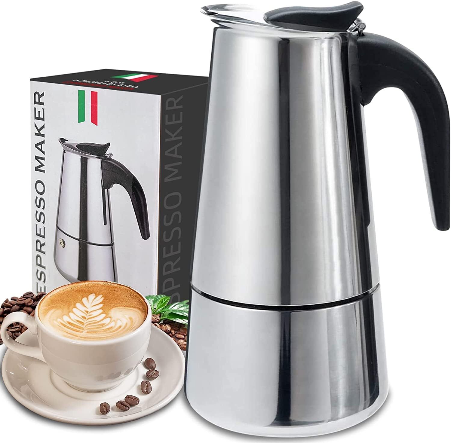 4/6/9 Cups Moka Pot Caffe Mach - Coffee Equipment Wholesale recensie en prijs