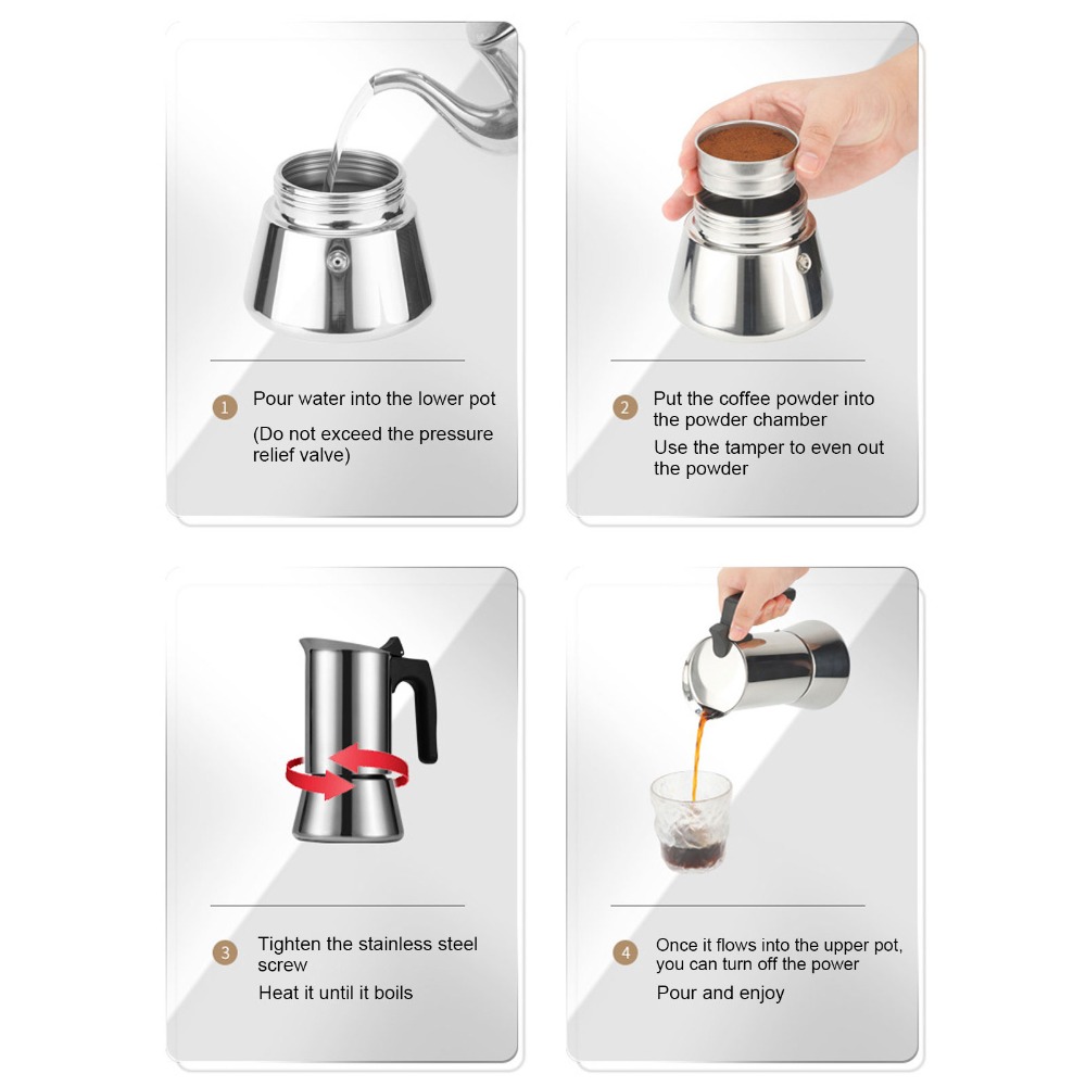 Roestvrijstalen Moka Pot Grote - Coffee Equipment Wholesale recensie en prijs